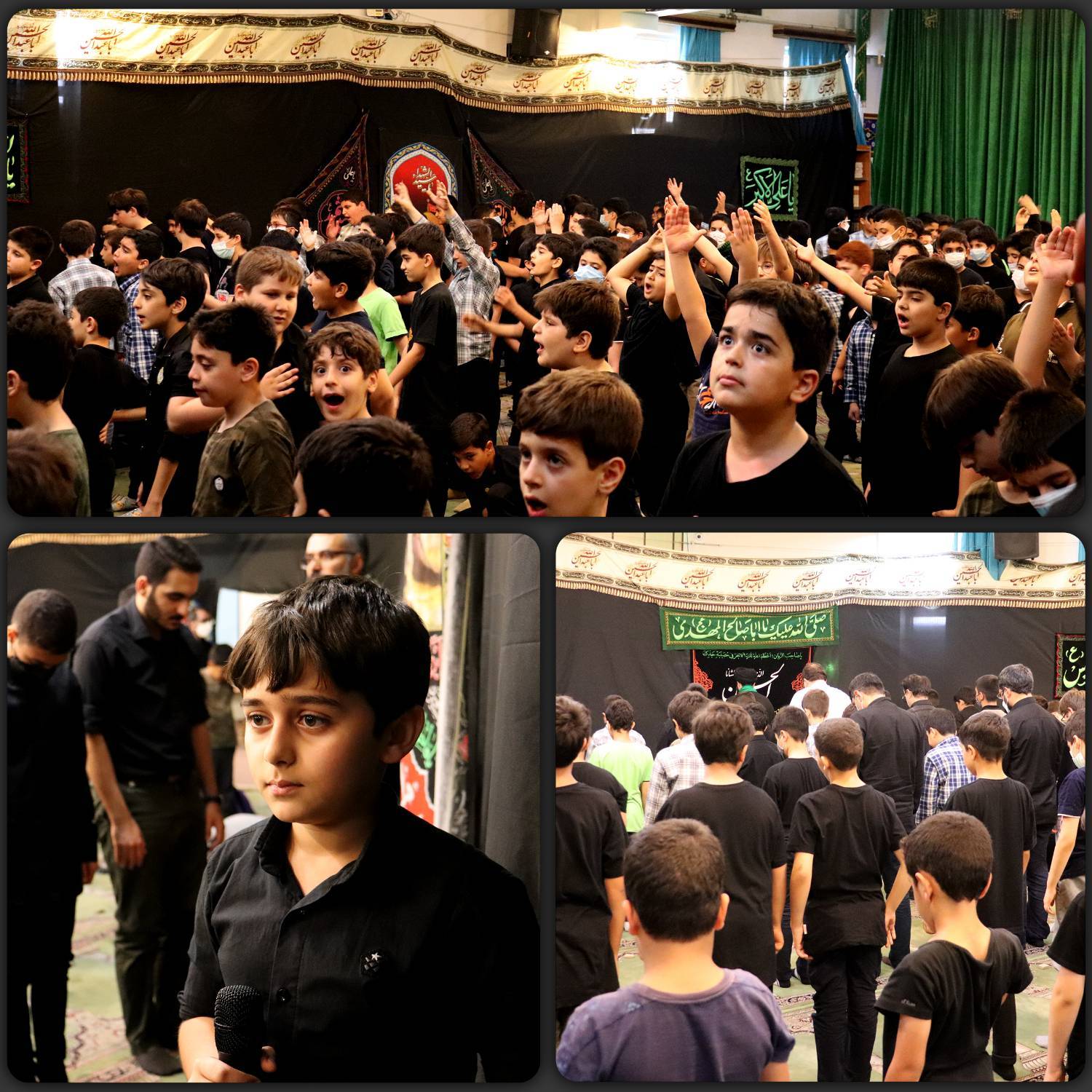 برپایی مراسم عزای امام حسین علیه السلام در دبستان پسرانه